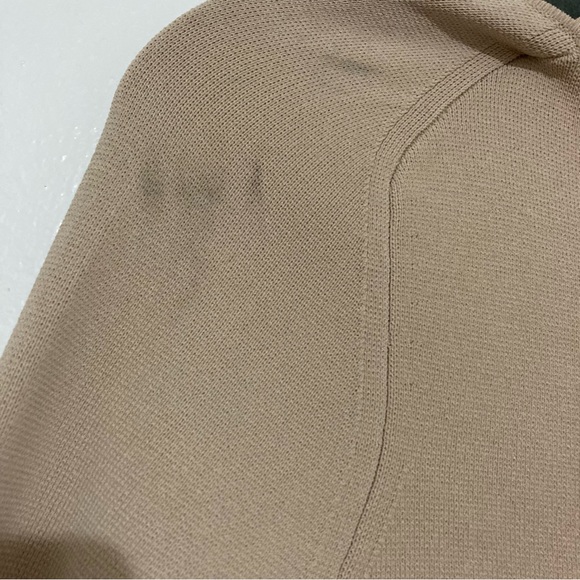 Nanushka Marina Beige Rib Knit Sweetheart Neck Long Sleeve Mini Dress Size M - Picture 11 of 14